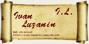 Ivan Lužanin vizit kartica
